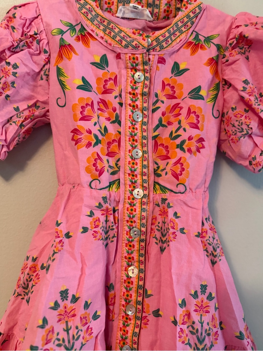 A loves A Pink Floral Button-Front Dress - Picture 3 of 4